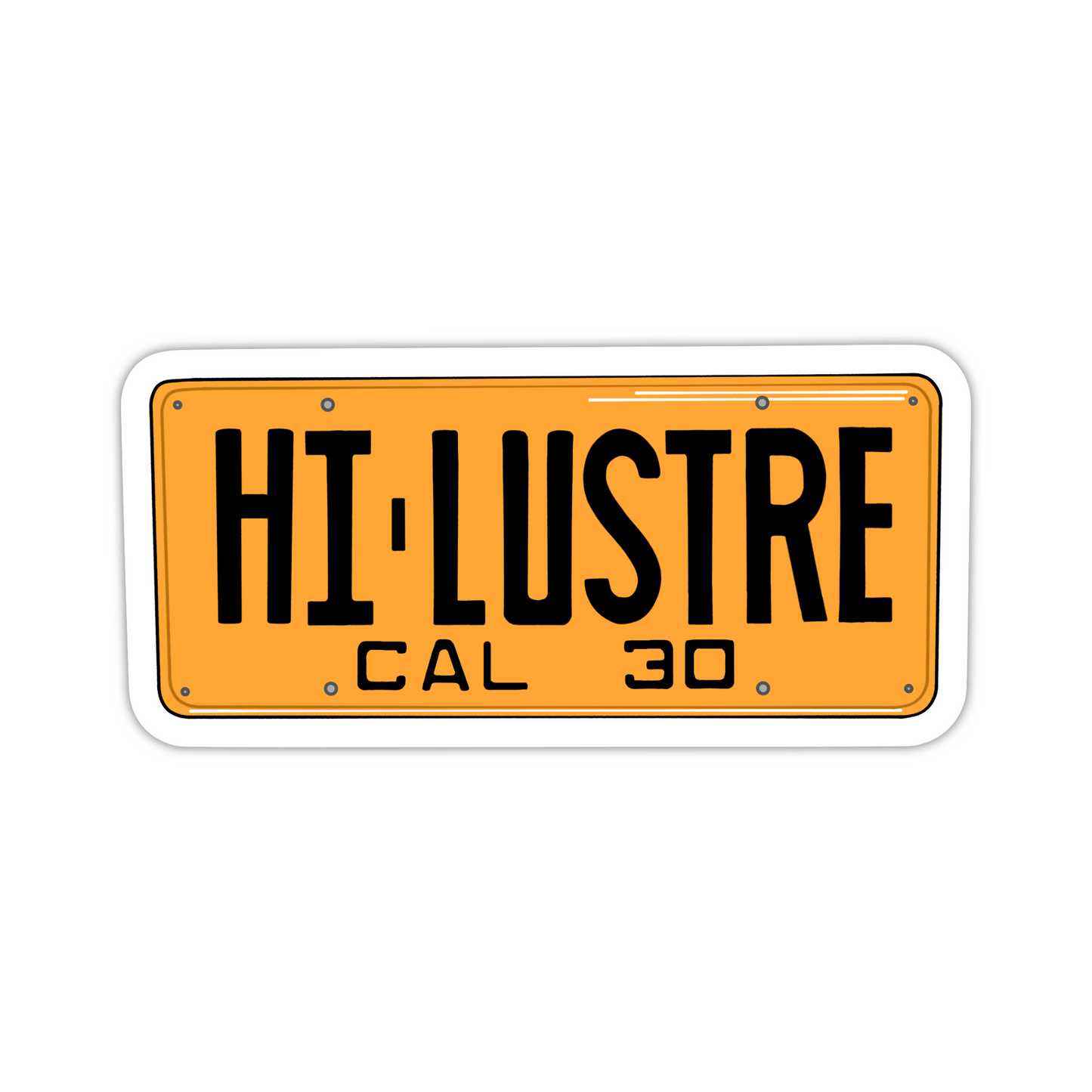 Hi-Lustre CAL 30 License Plate Sticker (3" x 1.42")