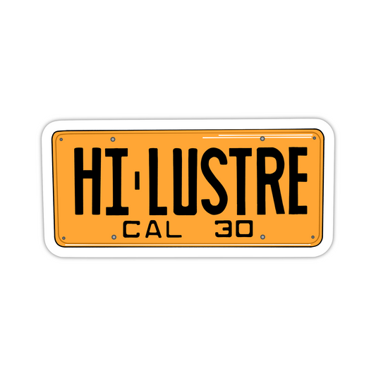 Hi-Lustre CAL 30 License Plate Sticker (3" x 1.42")