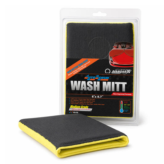 Nanoskin AutoScrub wash mitt, medium grade, yellow